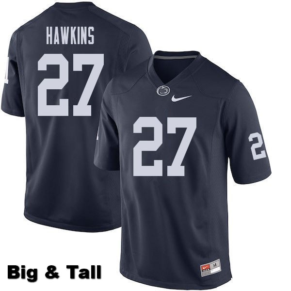 NCAA Nike Men's Penn State Nittany Lions Aeneas Hawkins #27 College Football Authentic Big & Tall Navy Stitched Jersey MPM0098DA